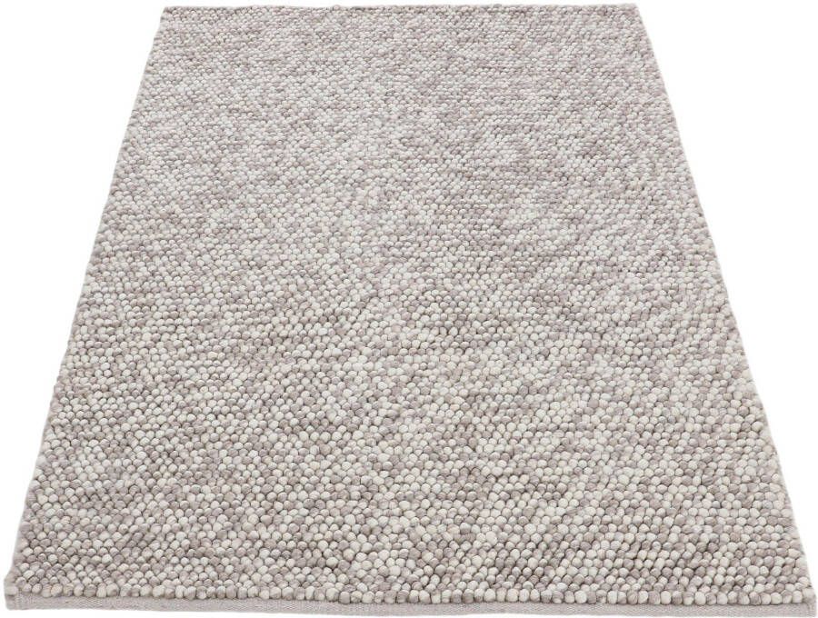 Carpetfine Vloerkleed Calo Handgeweven tapijt uni kleuren gemeleerd handgeweven 70% wol