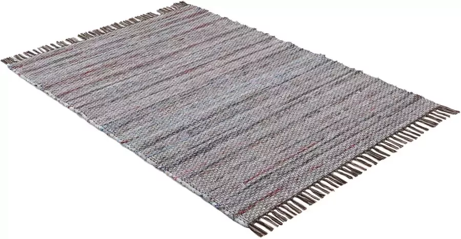 Carpetfine Vloerkleed Kelim Chindi handgeweven patchwork tapijt met franjes ook verkrijgbaar in loperformaten - Foto 5