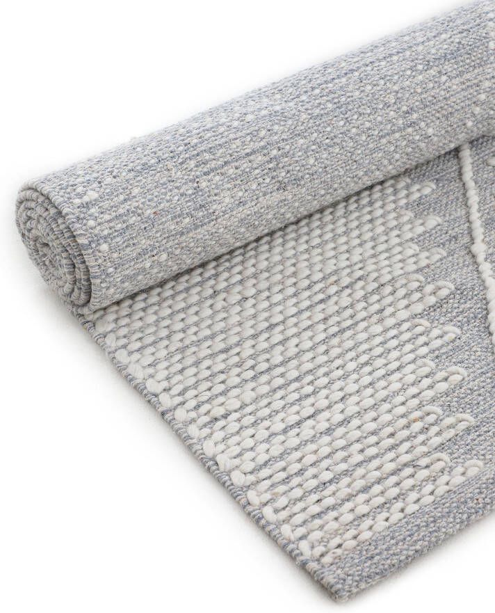 Carpetfine Vloerkleed Kelim Durry Handgeweven geometrisch hoog-laag effect handgeweven 100% katoen - Foto 2