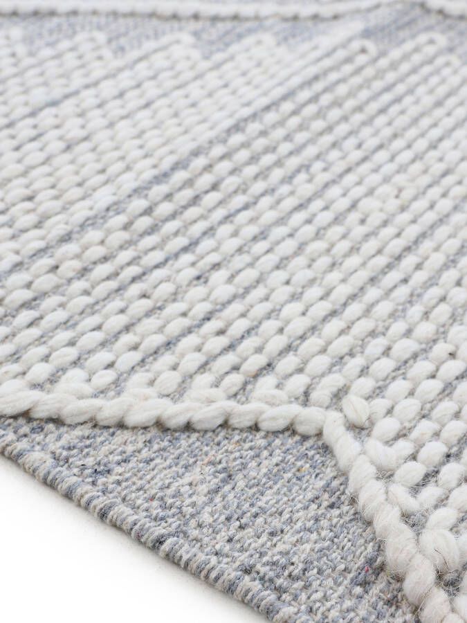 Carpetfine Vloerkleed Kelim Durry Handgeweven geometrisch hoog-laag effect handgeweven 100% katoen - Foto 3