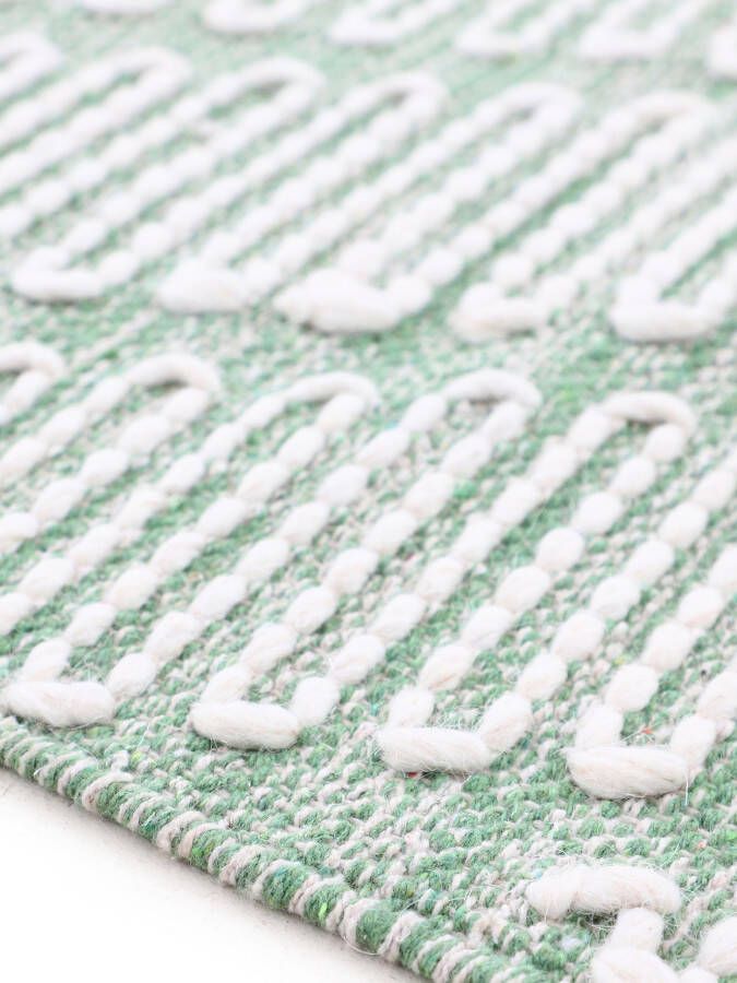 Carpetfine Vloerkleed Kelim Durry Handgeweven geometrisch hoog-laag effect handgeweven 100% katoen - Foto 3