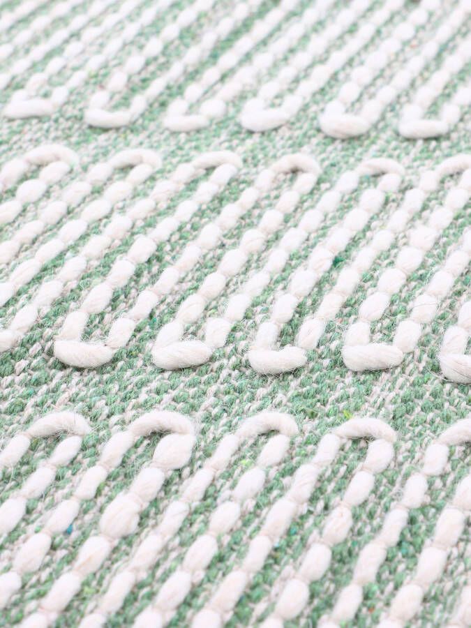 Carpetfine Vloerkleed Kelim Durry Handgeweven geometrisch hoog-laag effect handgeweven 100% katoen - Foto 4