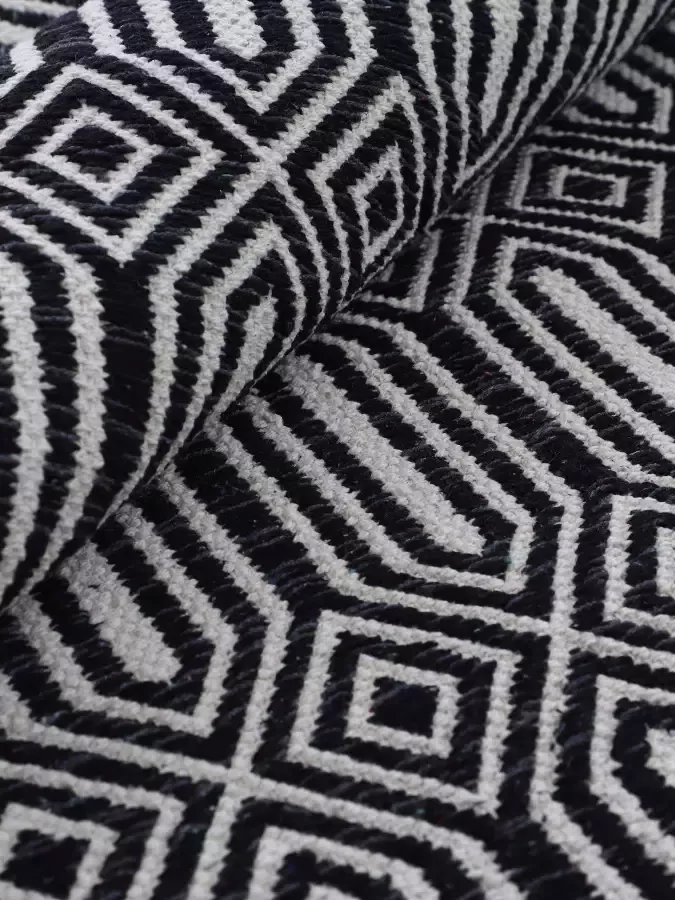 Carpetfine Vloerkleed Kelim Oregan Tweezijdig te gebruiken kleed van puur katoen woonkamer