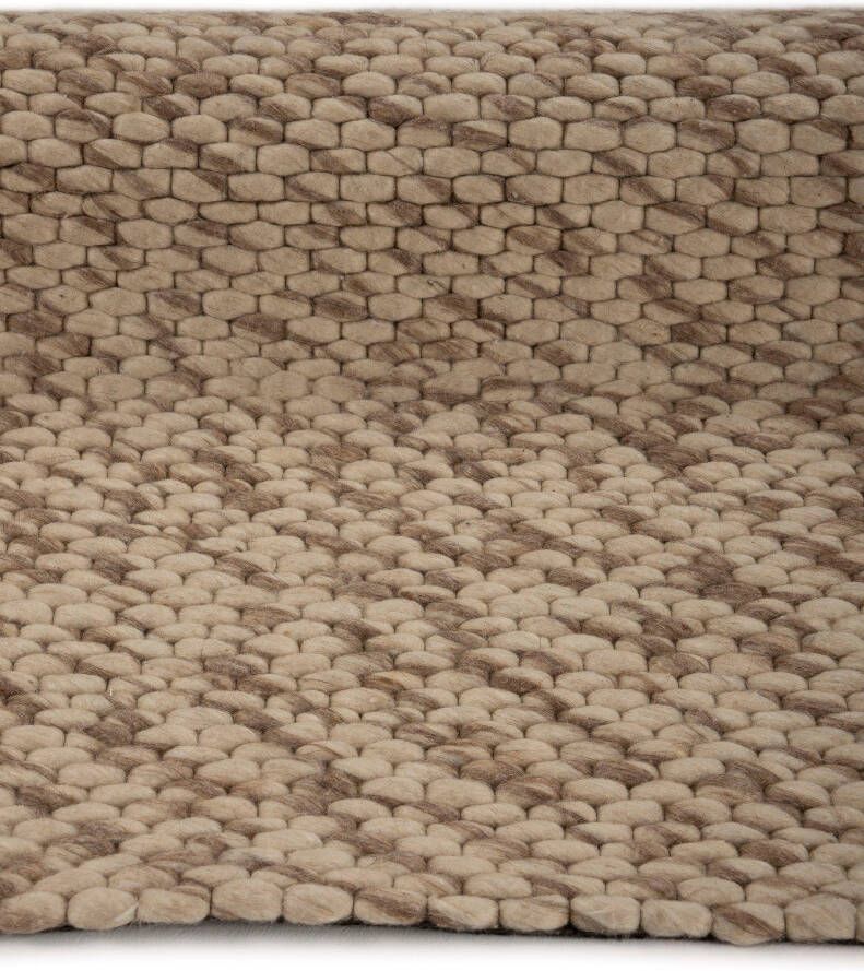 Carpetfine Wollen kleed Sina grove structuur tijdloos design 100% wol woonkamer