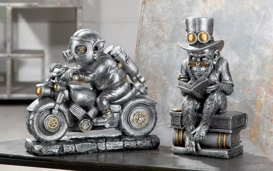 Casablanca by Gilde Dierfiguur Sculptuur Steampunk motor-Pig (1 stuk) - Foto 2