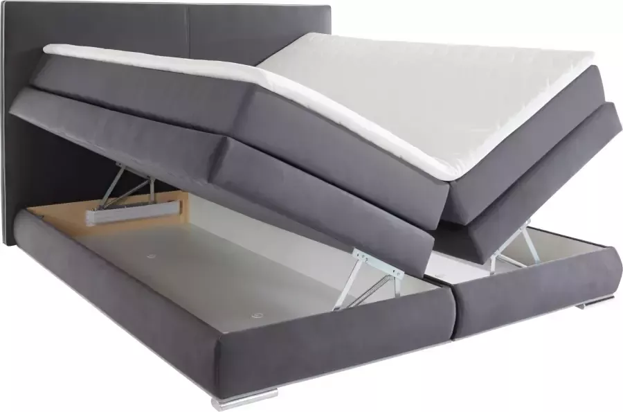 COLLECTION AB Boxspring inclusief 2 sierkussens bedkist en topmatras - Foto 1