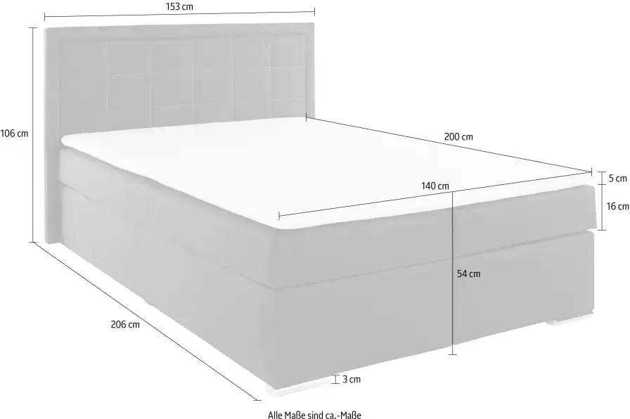 COLLECTION AB Boxspring Athena naar keuze met bedkist incl. topmatras bij uitvoering met matras in hardheden h2 h3 h4 - Foto 6