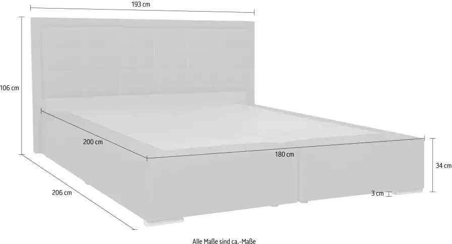 COLLECTION AB Boxspring Athena naar keuze met bedkist incl. topmatras bij uitvoering met matras in hardheden h2 h3 h4 - Foto 4