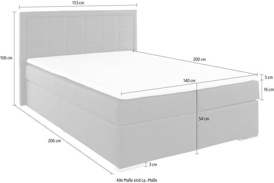 COLLECTION AB Boxspring Athena naar keuze met bedkist incl. topmatras bij uitvoering met matras in hardheden h2 h3 h4 - Foto 4