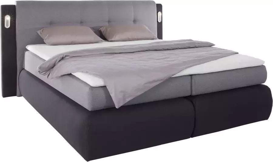 COLLECTION AB Boxspring Borna inclusief bedkist ledverlichting en topmatras - Foto 5