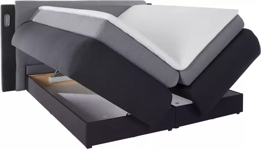 COLLECTION AB Boxspring Borna inclusief bedkist ledverlichting en topmatras - Foto 7