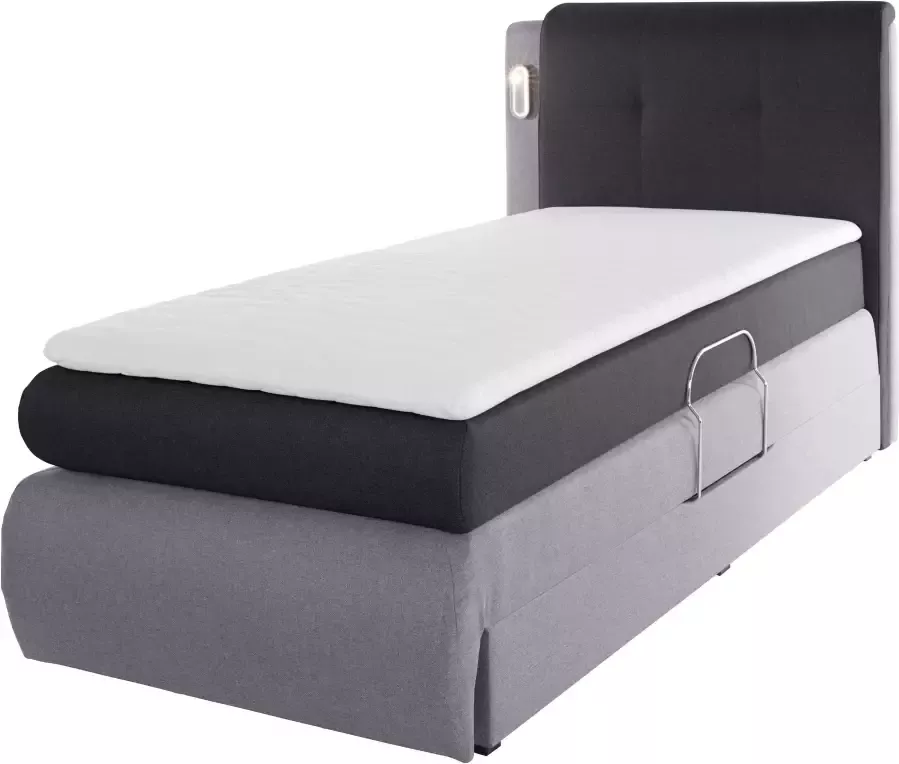 COLLECTION AB Boxspring Borna inclusief bedkist ledverlichting en topmatras - Foto 1