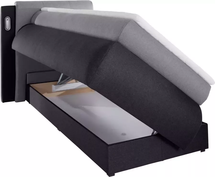 COLLECTION AB Boxspring Borna inclusief bedkist ledverlichting en topmatras - Foto 3