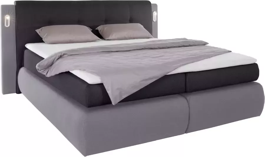 COLLECTION AB Boxspring Borna inclusief bedkist ledverlichting en topmatras - Foto 6