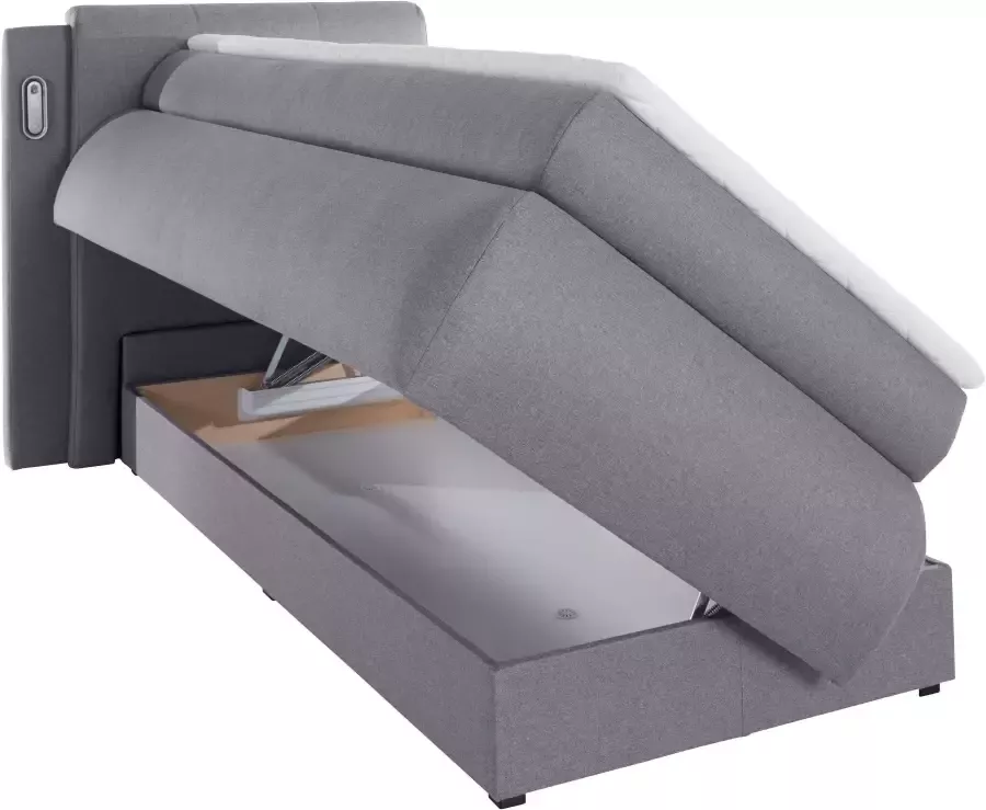 COLLECTION AB Boxspring Borna inclusief bedkist ledverlichting en topmatras - Foto 4