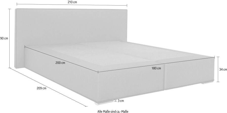 COLLECTION AB Boxspring Kreta inclusief topmatras bij uitvoering met matras h2 h3 h4 - Foto 2