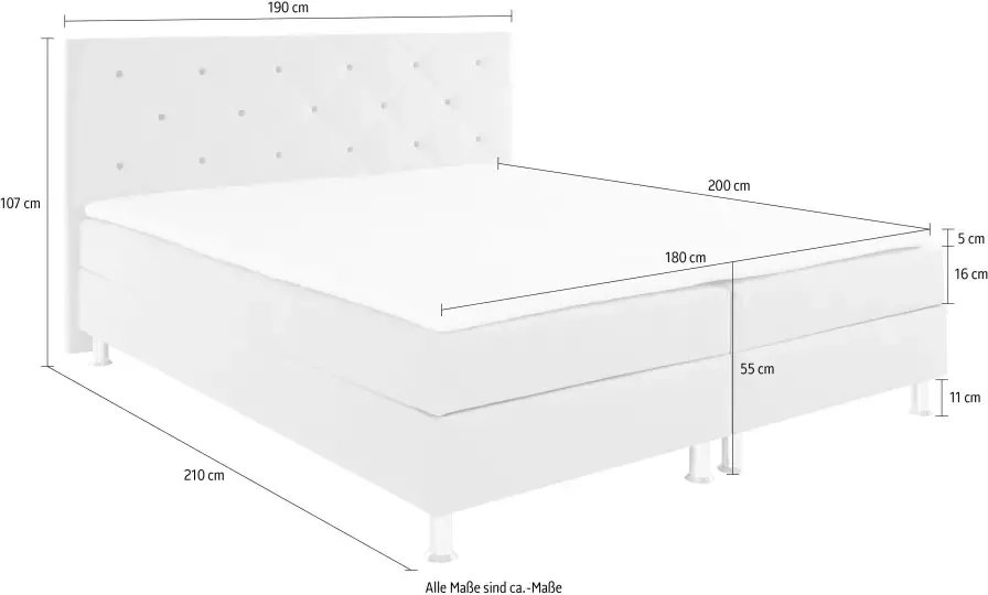 COLLECTION AB Boxspring Sarina Inclusief topmatras naar keuze met bedkist in H2 H3 en H4 - Foto 8