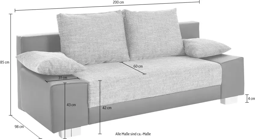 COLLECTION AB Slaapbank MAX inclusief bedbox en veerkern - Foto 4