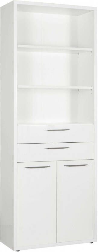 Composad Archiefkast DISEGNO boekenkast 2 deuren 2 laden 3 open vakken verstelbare planken hoogte 217 cm 100% gerecycled hout made in italy - Foto 2