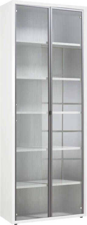 Composad Archiefkast DISEGNO boekenkast met 2 glasdeuren verstelbare planken hoogte 217 cm 100% gerecycled hout made in italy - Foto 3