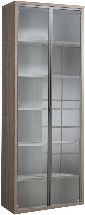 Composad Archiefkast DISEGNO boekenkast met 2 glasdeuren verstelbare planken hoogte 217 cm 100% gerecycled hout made in italy - Foto 3