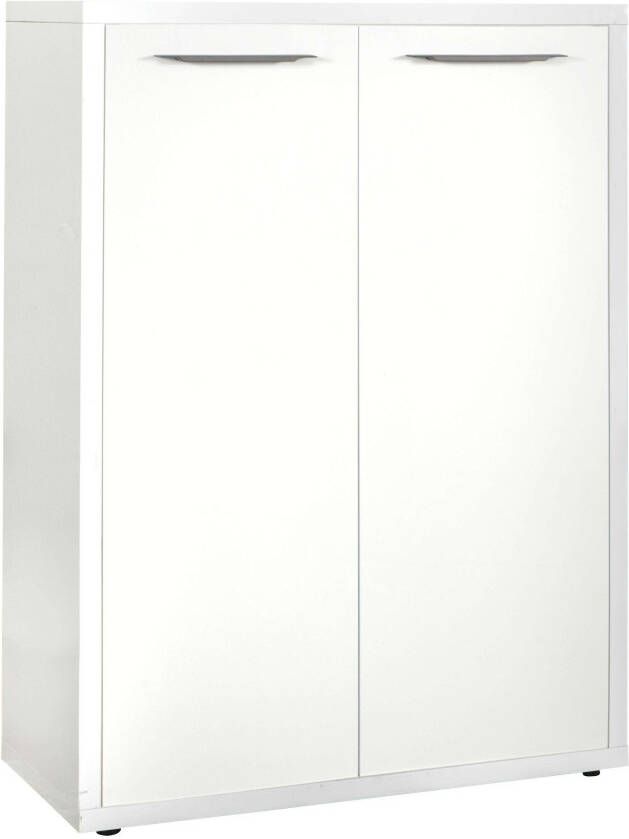 Composad Archiefkast DISEGNO boekenkast met 2 deuren gelakte fronten verstelbare planken hoogte 112 cm 100% gerecycled hout made in italy
