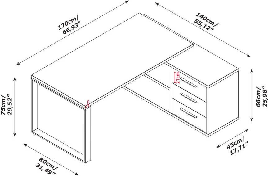 Composad Hoekbureau Disegno - Foto 4