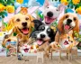 Consalnet Vliesbehang Selfies honden in verschillende maten - Thumbnail 2