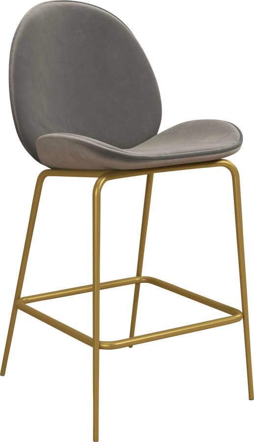 CosmoLiving by Cosmopolitan Barkruk Astor Zacht verdikte zitting en rugleuning messingkleurig frame zithoogte 63 cm (1 stuk) - Foto 7