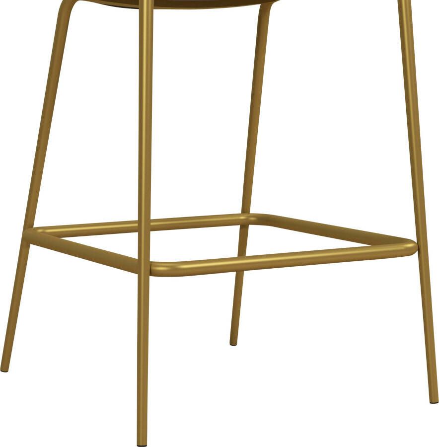 CosmoLiving by Cosmopolitan Barkruk Astor Zacht verdikte zitting en rugleuning messingkleurig frame zithoogte 63 cm (1 stuk) - Foto 3
