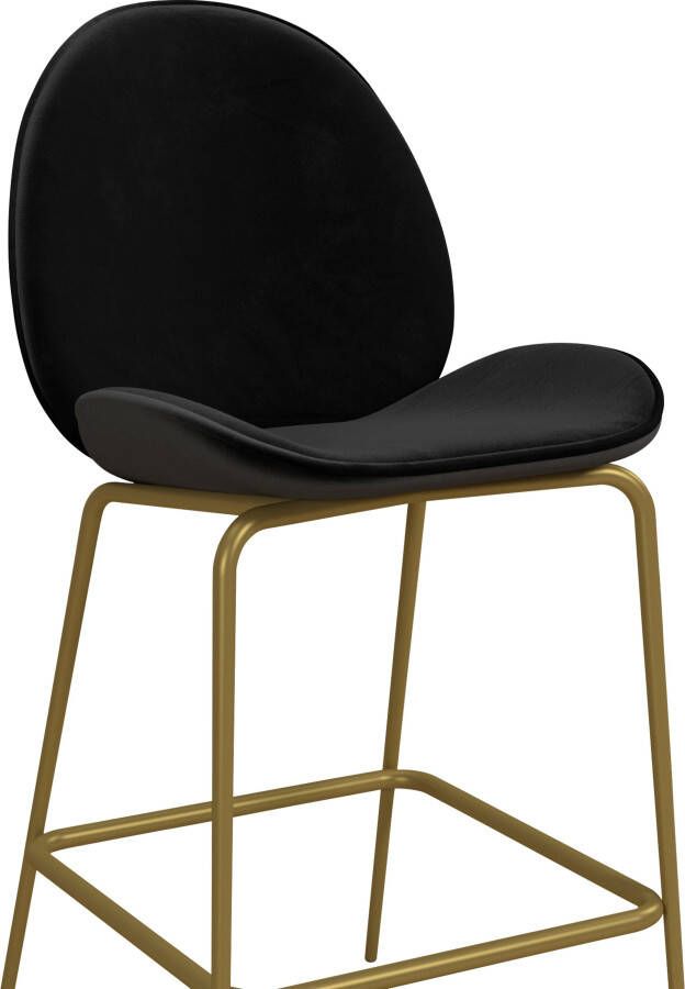 CosmoLiving by Cosmopolitan Barkruk Astor Zacht verdikte zitting en rugleuning messingkleurig frame zithoogte 63 cm (1 stuk) - Foto 5