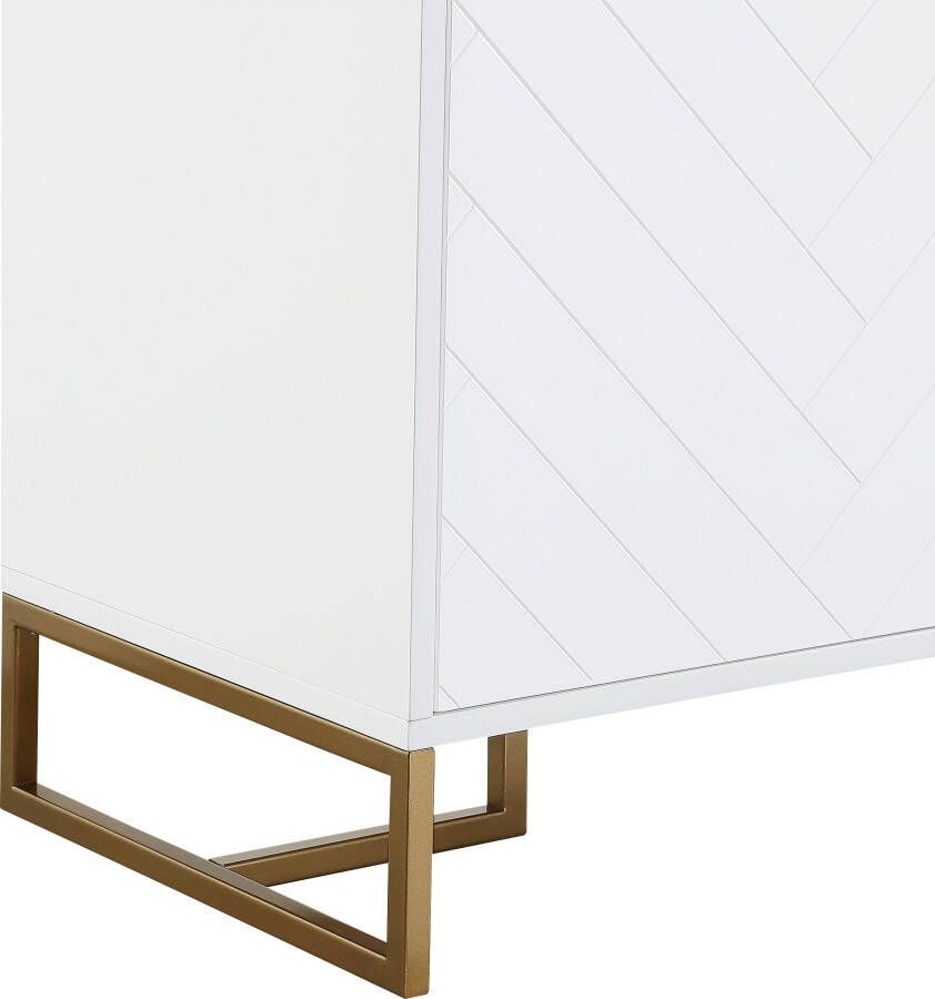 CosmoLiving by Cosmopolitan Dressoir Herringbone 1 verstelbare plank per vak mdf hoogte 82 cm breedte 122 cm - Foto 3