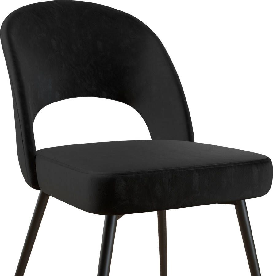 CosmoLiving by Cosmopolitan Eetkamerstoel Astor Zacht verdikte zitting en rugleuning messingkleurig frame zithoogte 47 cm (1 stuk) - Foto 5