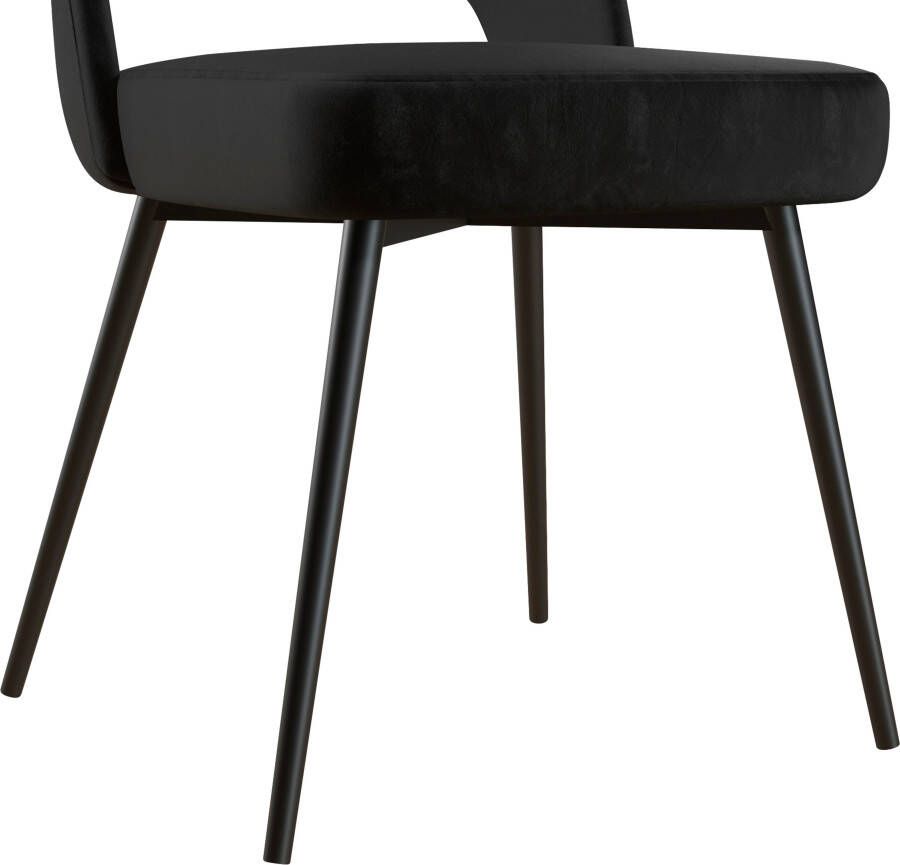CosmoLiving by Cosmopolitan Eetkamerstoel Astor Zacht verdikte zitting en rugleuning messingkleurig frame zithoogte 47 cm (1 stuk) - Foto 6