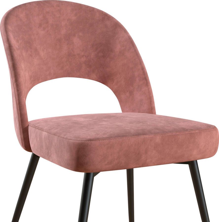 CosmoLiving by Cosmopolitan Eetkamerstoel Astor Zacht verdikte zitting en rugleuning messingkleurig frame zithoogte 47 cm (1 stuk) - Foto 6