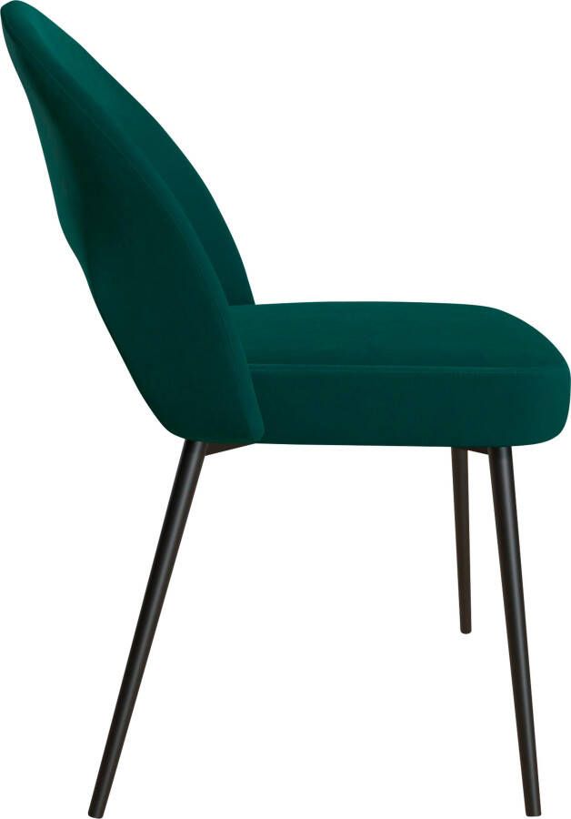 CosmoLiving by Cosmopolitan Alexi gestoffeerde eetkamerstoel smaragdgroen fluweel - Foto 7