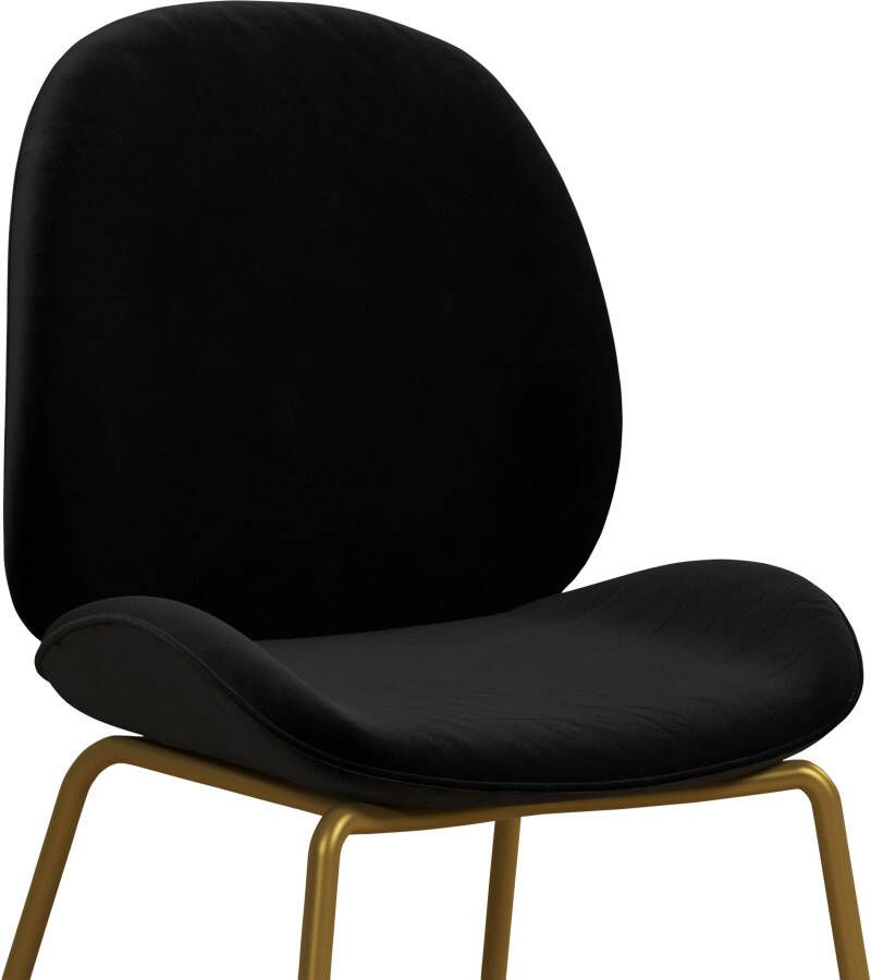 CosmoLiving by Cosmopolitan Eetkamerstoel Astor Zacht verdikte zitting en rugleuning messingkleurig frame zithoogte 47 cm (1 stuk) - Foto 9