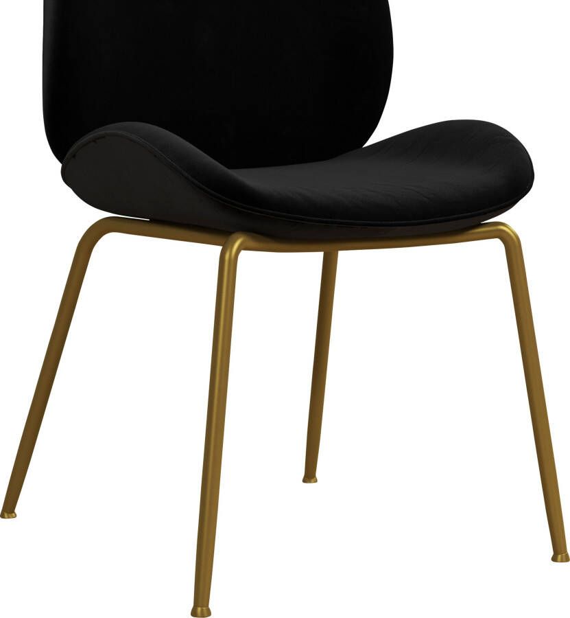 CosmoLiving by Cosmopolitan Eetkamerstoel Astor Zacht verdikte zitting en rugleuning messingkleurig frame zithoogte 47 cm (1 stuk) - Foto 7
