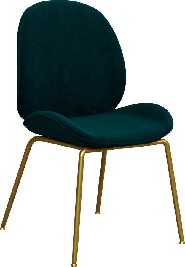 CosmoLiving by Cosmopolitan Eetkamerstoel Astor Zacht verdikte zitting en rugleuning messingkleurig frame zithoogte 47 cm (1 stuk) - Foto 5
