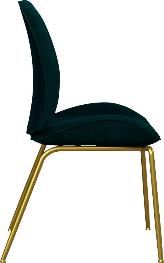 CosmoLiving by Cosmopolitan Eetkamerstoel Astor Zacht verdikte zitting en rugleuning messingkleurig frame zithoogte 47 cm (1 stuk) - Foto 6