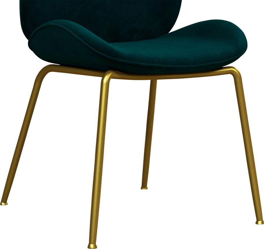 CosmoLiving by Cosmopolitan Eetkamerstoel Astor Zacht verdikte zitting en rugleuning messingkleurig frame zithoogte 47 cm (1 stuk) - Foto 3
