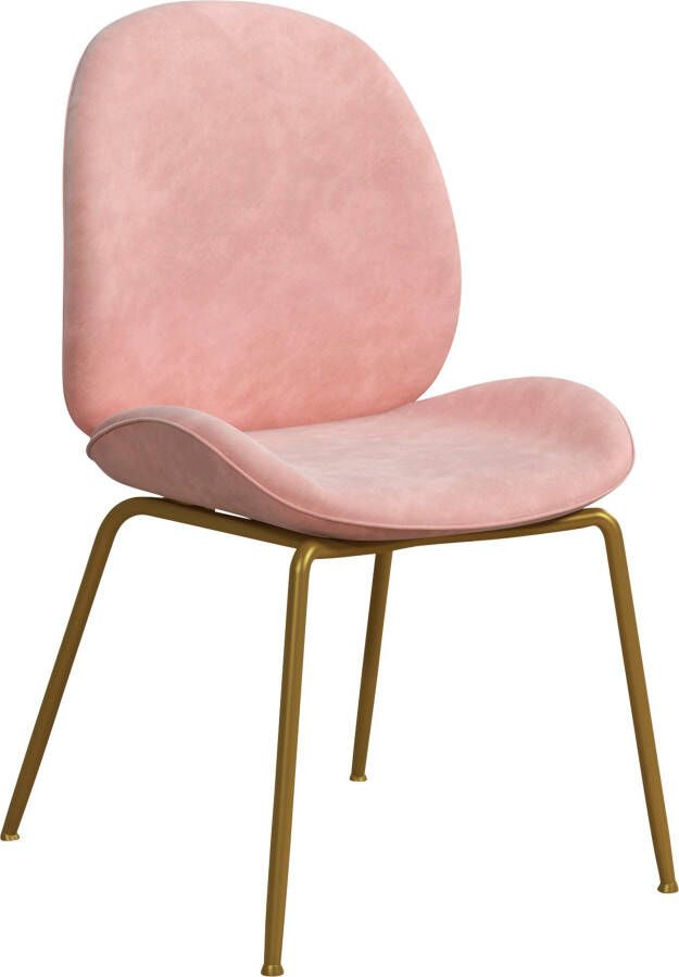 CosmoLiving by Cosmopolitan Eetkamerstoel Astor Zacht verdikte zitting en rugleuning messingkleurig frame zithoogte 47 cm (1 stuk) - Foto 15