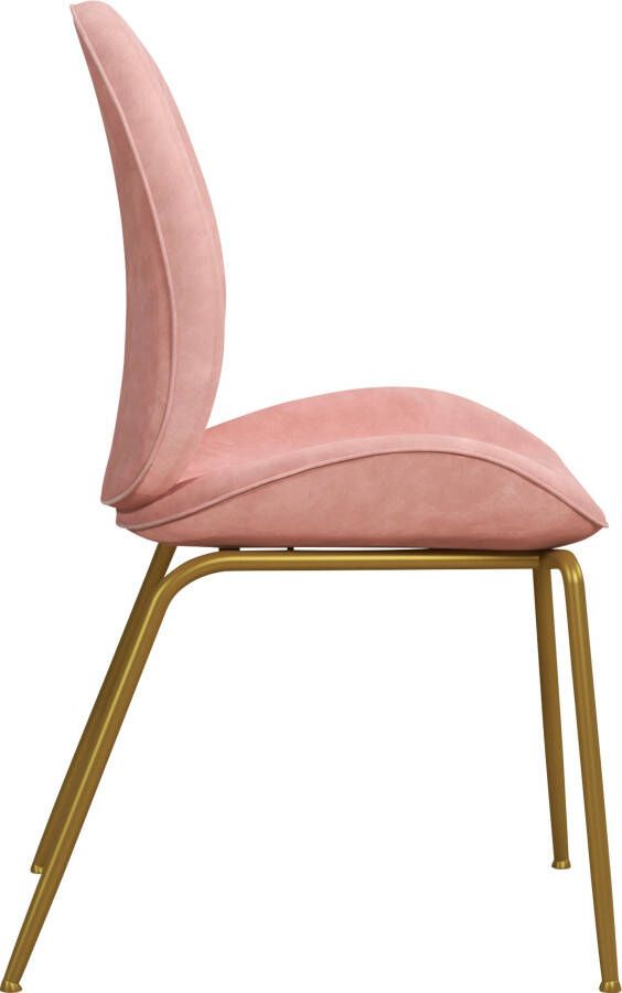 CosmoLiving by Cosmopolitan Eetkamerstoel Astor Zacht verdikte zitting en rugleuning messingkleurig frame zithoogte 47 cm (1 stuk) - Foto 16