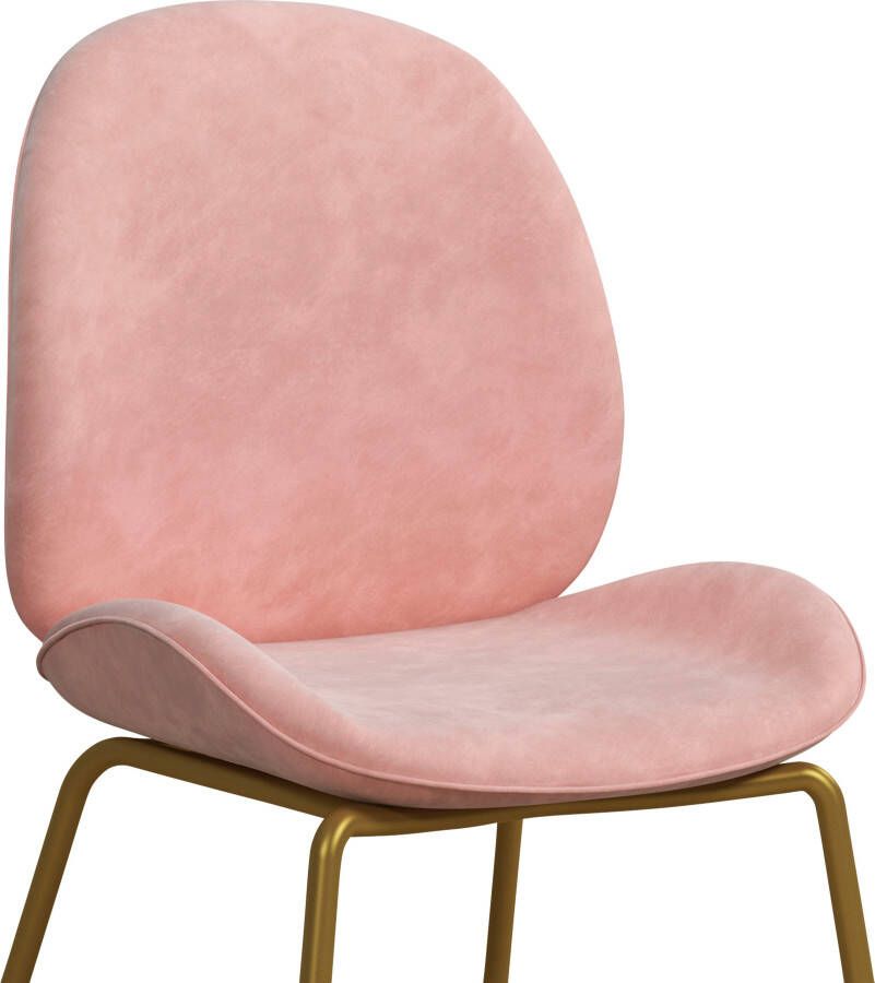 CosmoLiving by Cosmopolitan Eetkamerstoel Astor Zacht verdikte zitting en rugleuning messingkleurig frame zithoogte 47 cm (1 stuk) - Foto 10
