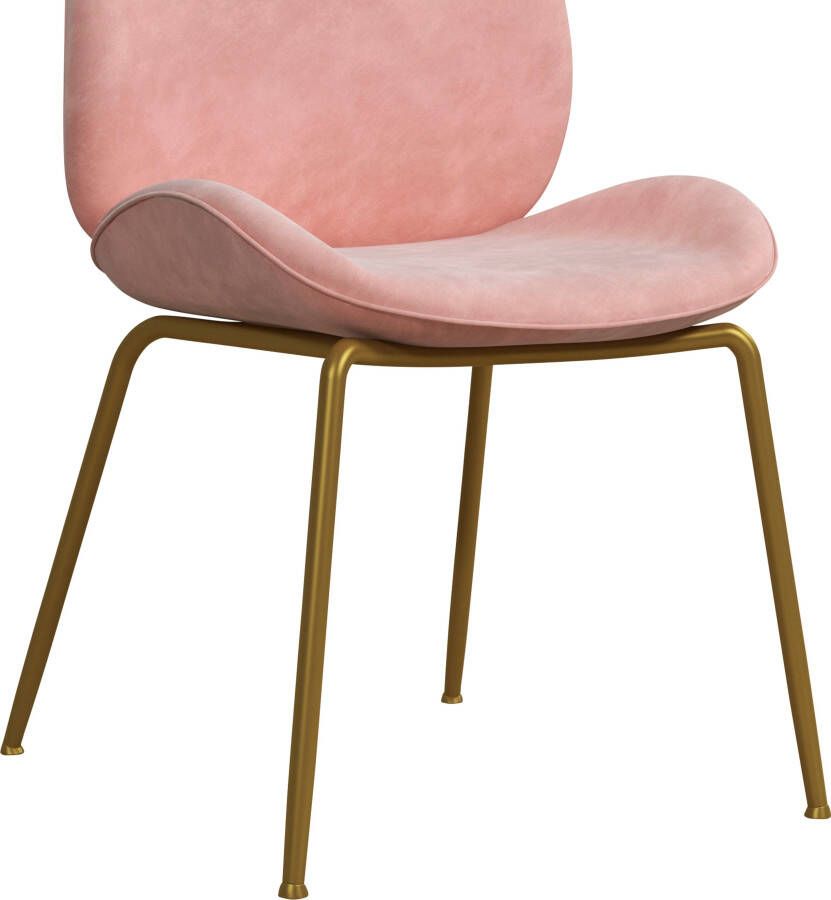 CosmoLiving by Cosmopolitan Eetkamerstoel Astor Zacht verdikte zitting en rugleuning messingkleurig frame zithoogte 47 cm (1 stuk) - Foto 8