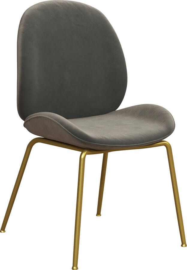 CosmoLiving by Cosmopolitan Eetkamerstoel Astor Zacht verdikte zitting en rugleuning messingkleurig frame zithoogte 47 cm (1 stuk) - Foto 6