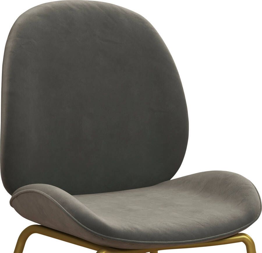 CosmoLiving by Cosmopolitan Eetkamerstoel Astor Zacht verdikte zitting en rugleuning messingkleurig frame zithoogte 47 cm (1 stuk) - Foto 2
