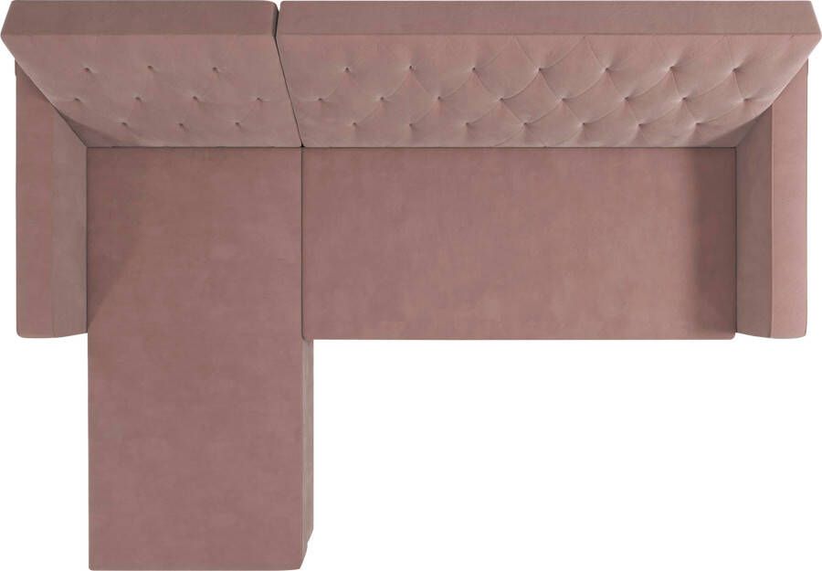 CosmoLiving by Cosmopolitan Hoekbank Liberty L-vorm met slaapfunctie récamier aan beide kanten te monteren zithoogte 43 cm - Foto 12