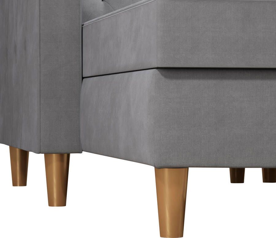 CosmoLiving by Cosmopolitan Hoekbank Liberty L-vorm met slaapfunctie récamier aan beide kanten te monteren zithoogte 43 cm - Foto 5