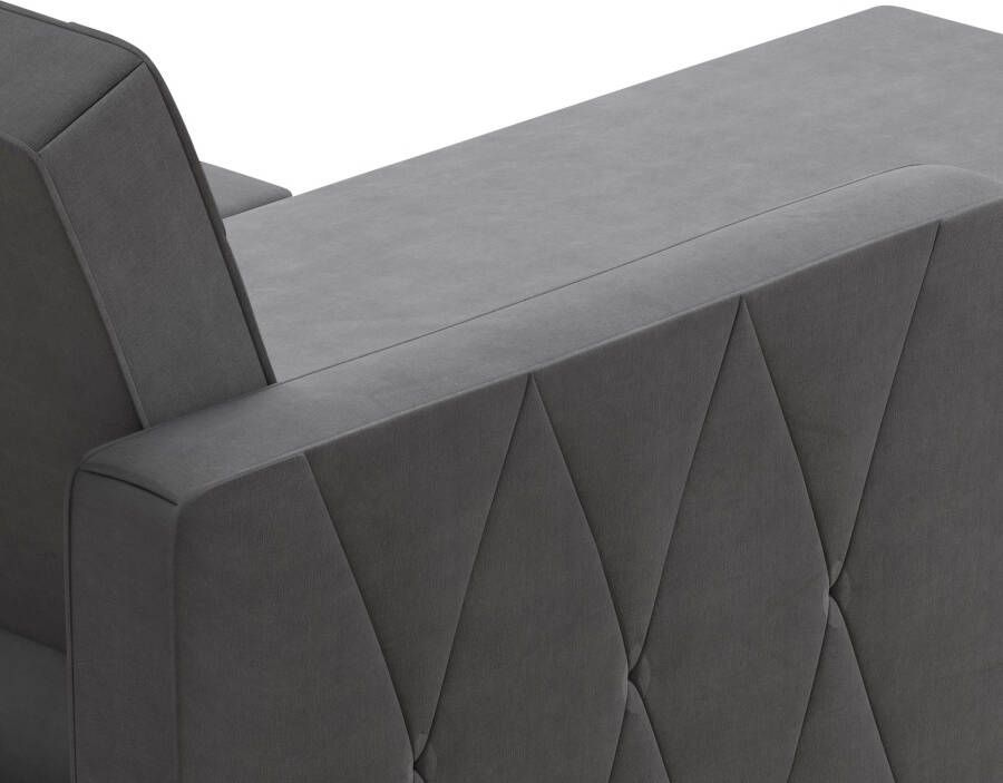 CosmoLiving by Cosmopolitan Hoekbank Liberty L-vorm met slaapfunctie récamier aan beide kanten te monteren zithoogte 43 cm - Foto 8